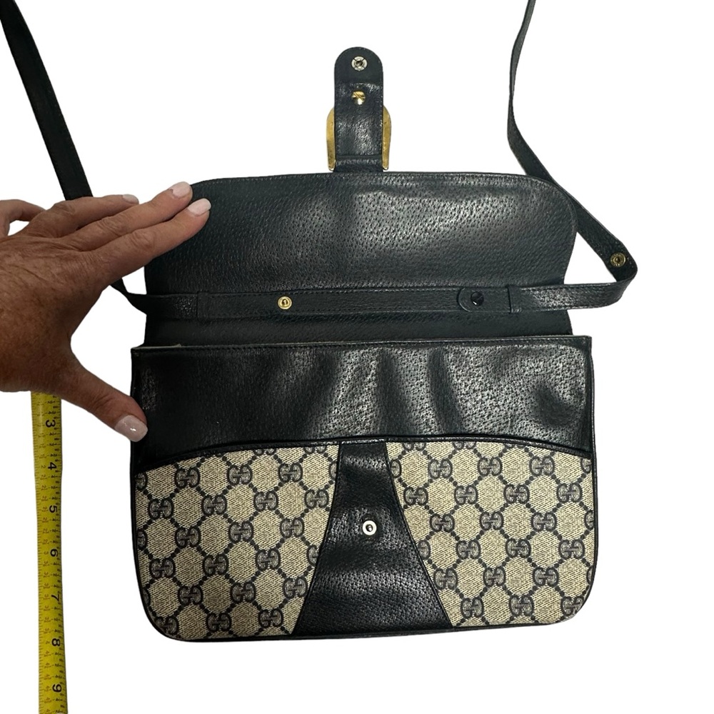 FINAL PRICE Late 70’s/early 80’s Gucci GG Monogram CanvasLeather Convertible Bag - Picture 6 of 15